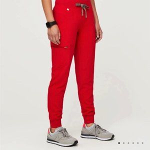 FIGS Pop Red Small Zamora Jogger Scrub Pants
